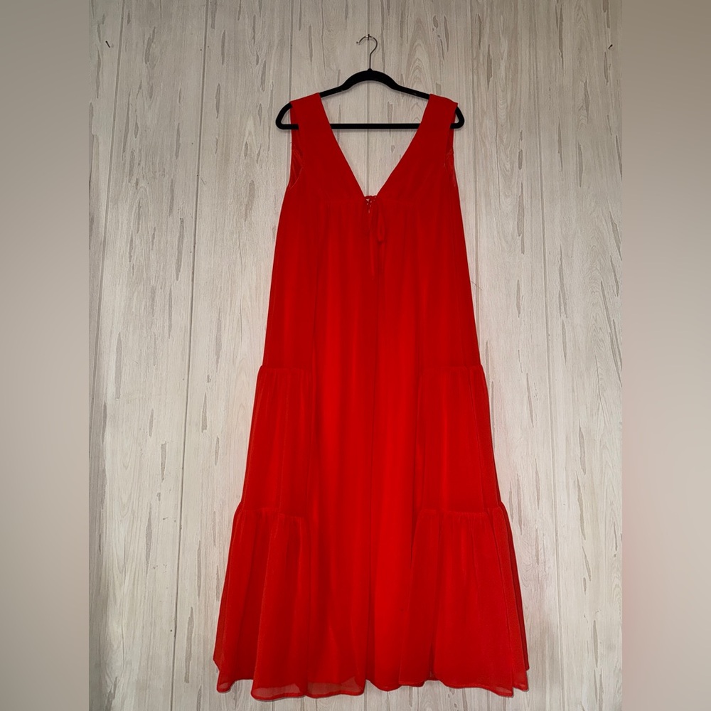 ASOS Elegant Red Sleeveless Maxi Dress, Size US 6